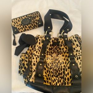 Juicy Couture Leopard Wallet and Handbag
